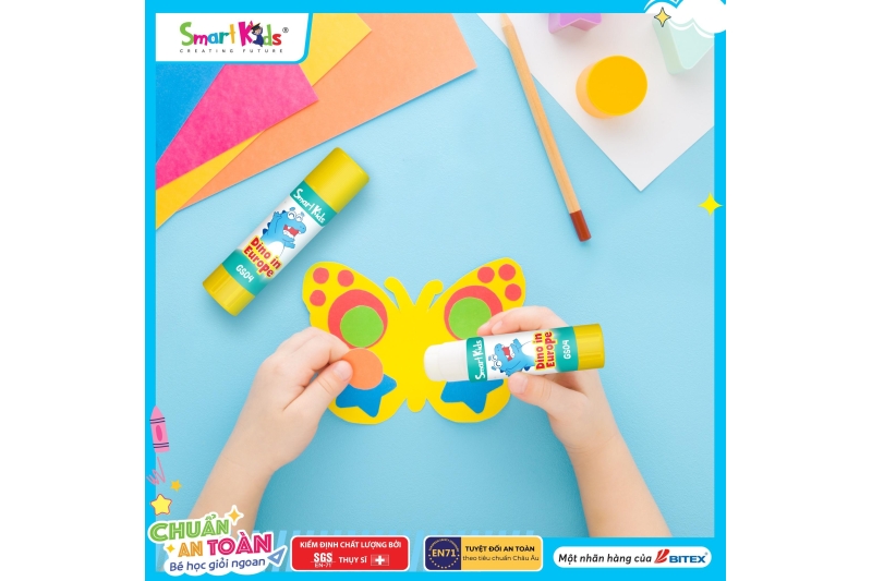 SMARTKIDS GS04 RA MẮT ĐẦU 2026, KEO KHÔ DÁN GIẤY KHÔ NHANH 60 GIÂY, AN TOÀN CHO BÉ