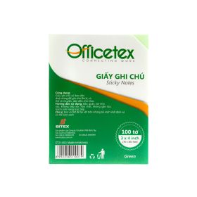 Giấy ghi chú Officetex 3 x 4 màu xanh lá