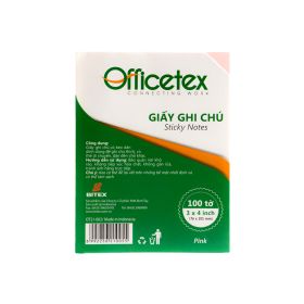 Giấy ghi chú Officetex 3 x 4 màu hồng