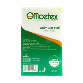 Giấy ghi chú Officetex 3 x 5 màu xanh lá