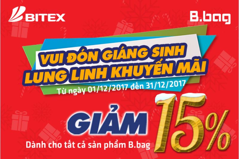 Sau Black Friday, B.bag đã trở lại cùng chương trình mới lợi hại hơn xưa: “Vui đón giáng sinh, lung linh khuyến mãi”