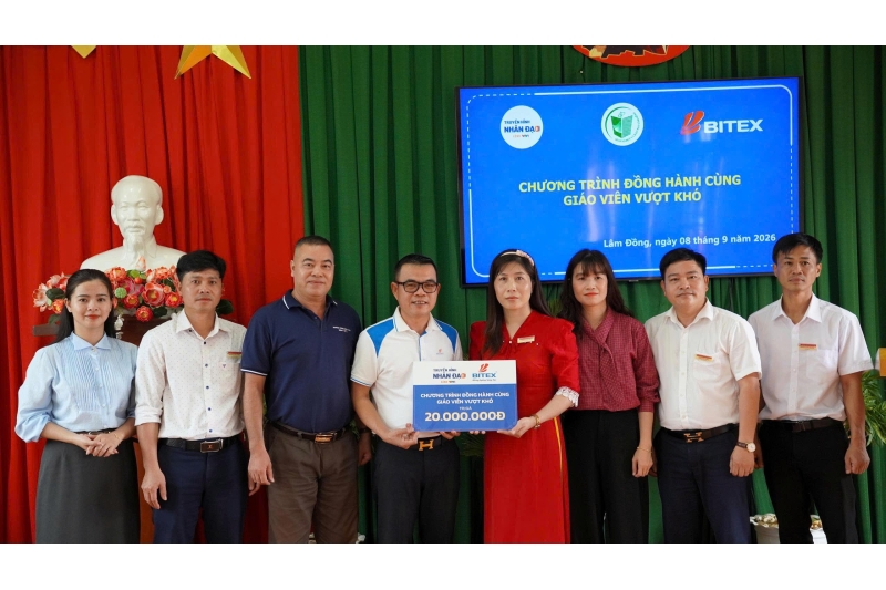 “ĐỒNG HÀNH CÙNG GIÁO VIÊN VƯỢT KHÓ” 2026: BITEX TIẾP SỨC HAI CÔ GIÁO LÂM ĐỒNG VỮNG BƯỚC TRƯỚC NGHỊCH CẢNH