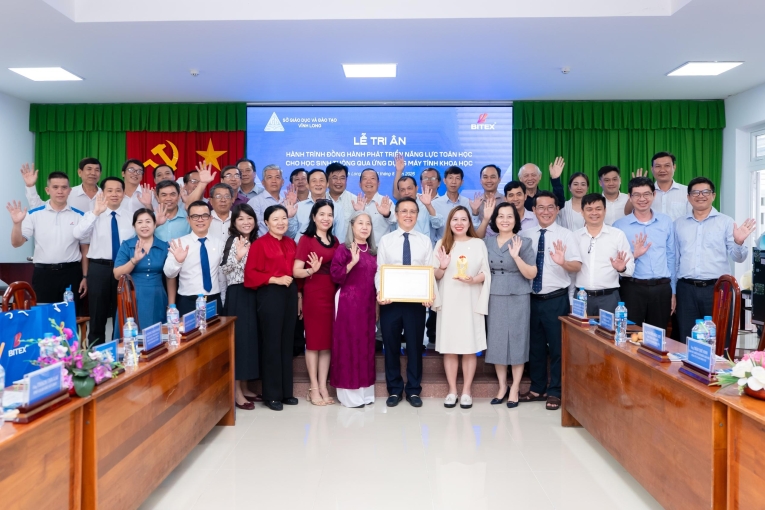SỞ GIÁO DỤC VÀ ĐÀO TẠO VĨNH LONG VÀ BITEX TỔ CHỨC LỄ TRI ÂN GẦN 20 NĂM ĐỒNG HÀNH PHÁT TRIỂN NĂNG LỰC TOÁN HỌC CHO HỌC SINH THÔNG QUA ỨNG DỤNG MÁY TÍNH KHOA HỌC