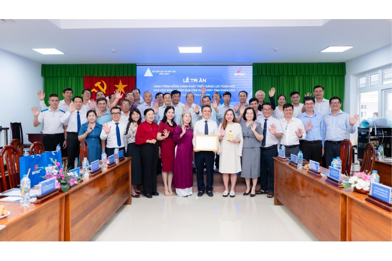 SỞ GIÁO DỤC VÀ ĐÀO TẠO VĨNH LONG VÀ BITEX TỔ CHỨC LỄ TRI ÂN GẦN 20 NĂM ĐỒNG HÀNH PHÁT TRIỂN NĂNG LỰC TOÁN HỌC CHO HỌC SINH THÔNG QUA ỨNG DỤNG MÁY TÍNH KHOA HỌC