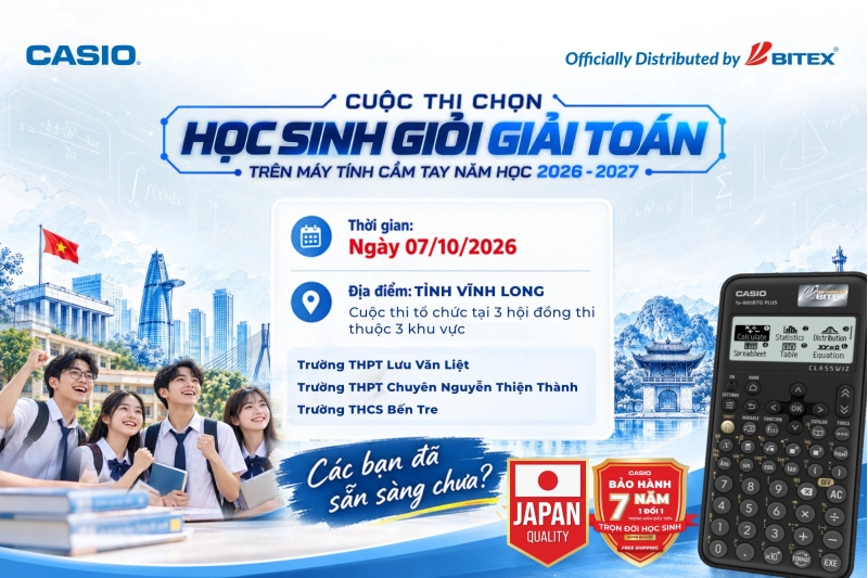 VĨNH LONG SẴN SÀNG CHO CUỘC THI CHỌN HỌC SINH GIỎI GIẢI TOÁN TRÊN MÁY TÍNH CẦM TAY CẤP TỈNH NĂM HỌC 2026 - 2027