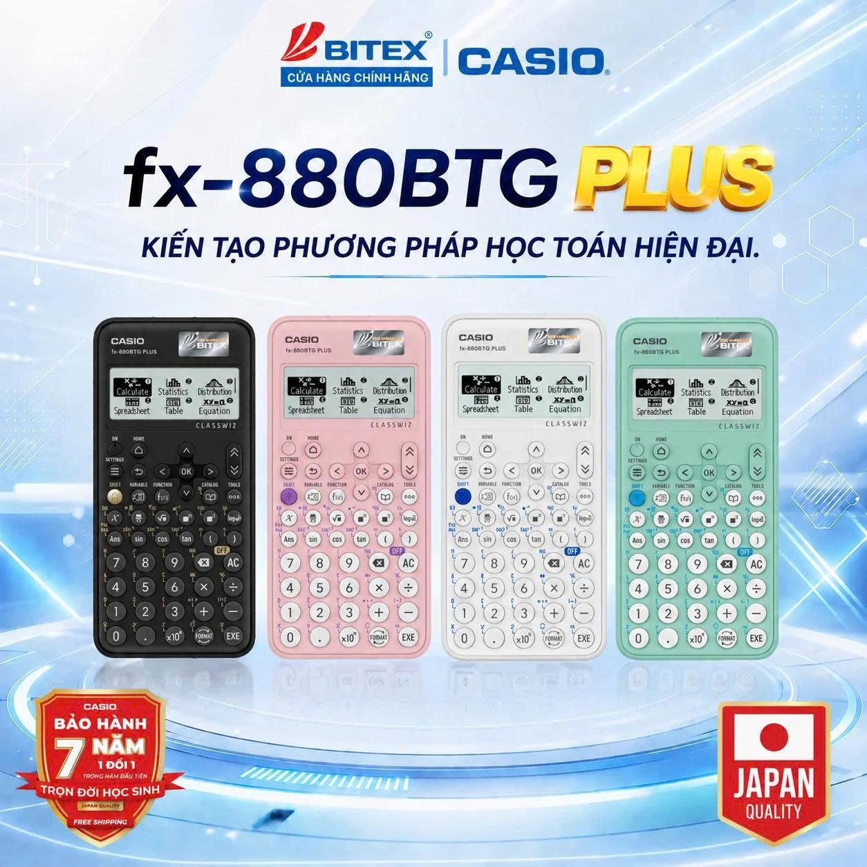 Máy tính Casio fx-880BTG PLUS - JAPAN QUALITY