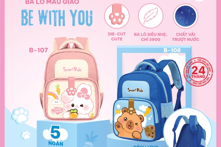 BALO MẪU GIÁO BE WITH YOU, NGƯỜI BẠN NHỎ CÙNG BÉ KHÁM PHÁ THẾ GIỚI