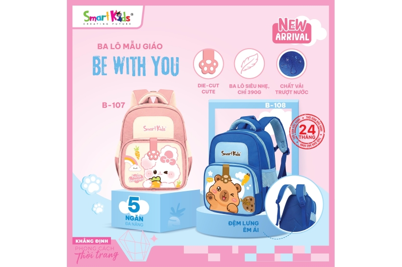 BALO MẪU GIÁO BE WITH YOU, NGƯỜI BẠN NHỎ CÙNG BÉ KHÁM PHÁ THẾ GIỚI