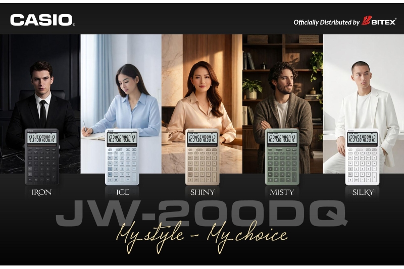CASIO JW-200DQ - MY STYLE, MY CHOICE - MÁY TÍNH DÀNH CHO DOANH NHÂN