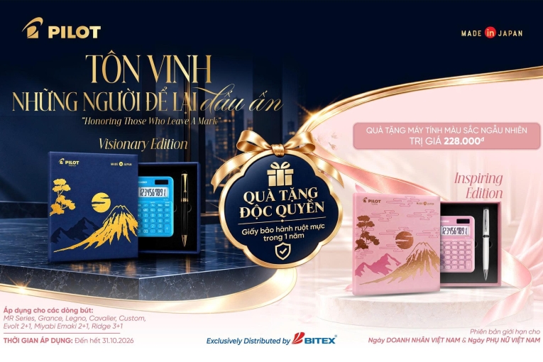 [KHUYẾN MÃI THÁNG 10] PILOT TÔN VINH NHỮNG NGƯỜI ĐỂ LẠI DẤU ẤN – ƯU ĐÃI ĐẶC BIỆT DÀNH TẶNG DOANH NHÂN & PHỤ NỮ VIỆT NAM