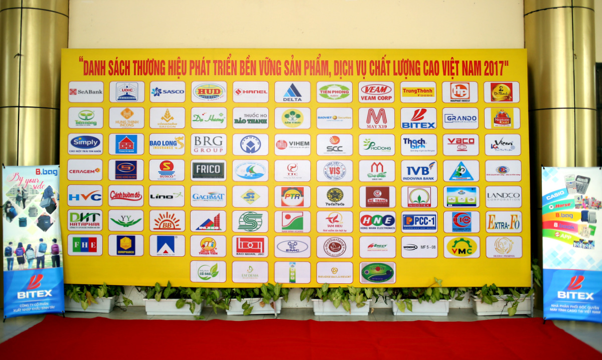 Danh sách thương hiệu phát triển bền vững sản phẩm, dịch vụ chất lượng cao Việt Nam 2017