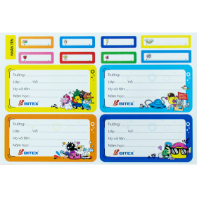 Nhãn vở School Bus LB05 (50 xấp/hộp)