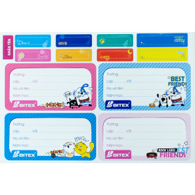 Nhãn vở Best Friend LB04 (50 xấp/hộp)
