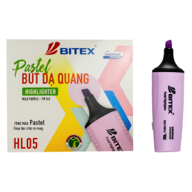 Bút dạ quang Pastel mực tím HL05 (12 cây/hộp)