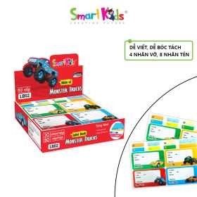 Nhãn vở Monster Truck LB02 (20 tem/xấp)