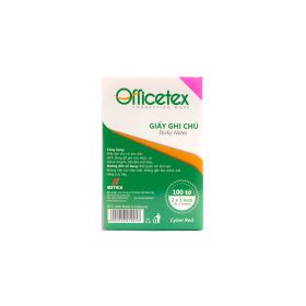 Giấy ghi chú Officetex 3 x 2 màu đỏ dạ quang