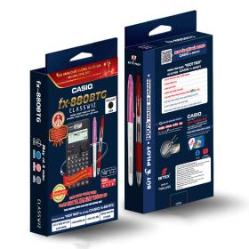 Bộ sản phẩm máy tính fx-880BTG + bút PILOT Frixion Colors và G2