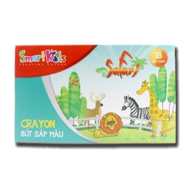 Bút chì sáp Safari 18 màu khay nhựa SK15-002