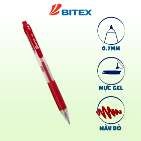Bút gel mực đỏ (0.7mm) G03 (12 cây/hộp)