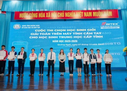 HƠN 300 HỌC SINH GIỎI QUẢNG NGÃI DỰ THI GIẢI TOÁN TRÊN MÁY TÍNH CẦM TAY NĂM HỌC 2025 – 2026 