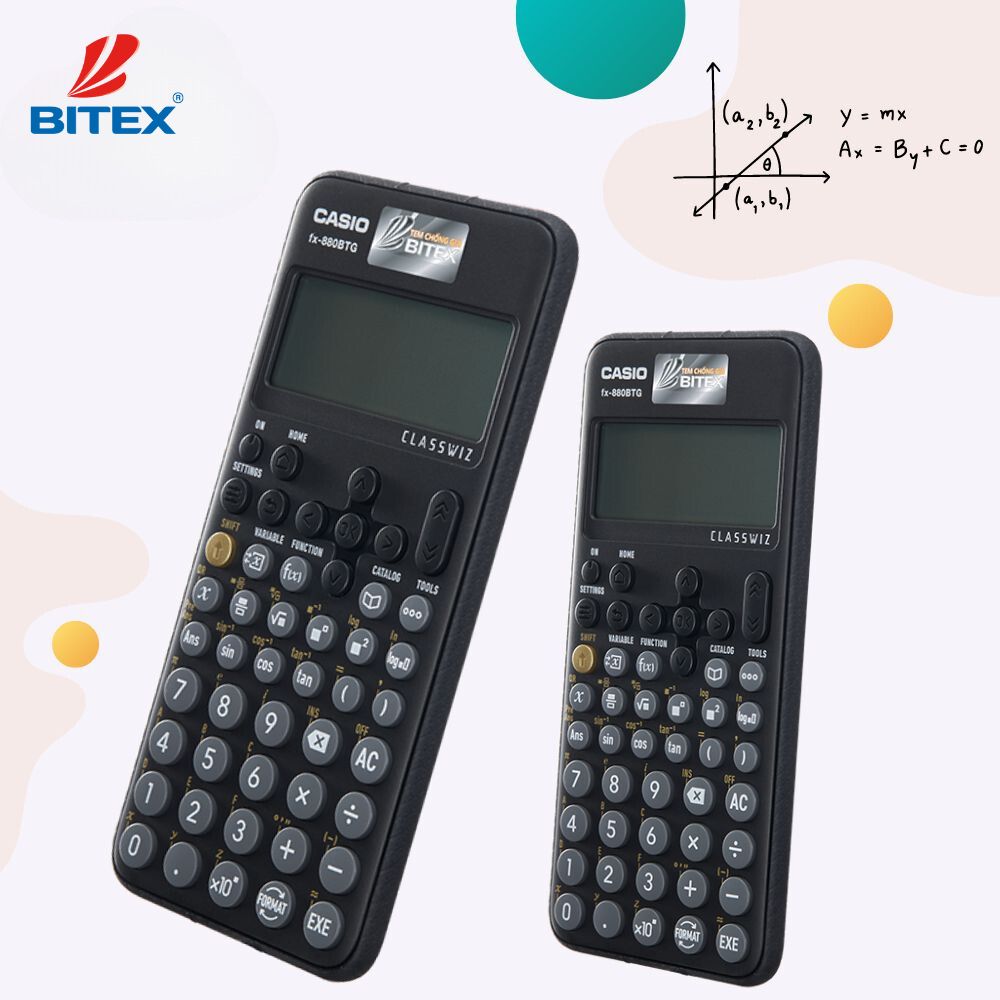 Máy tính Fx-880BTG màu đen thiết kế đẹp mắt dễ sử dụng