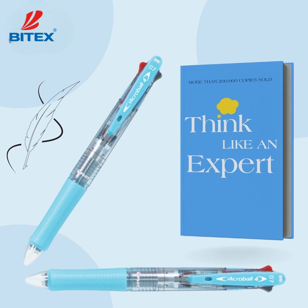 Bút mực Acroball BKAB45F-CSL-BG viết mượt khô mực nhanh