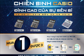 Máy tính Casio triển khai chương trình “mua 1 tặng 3” cực sốc