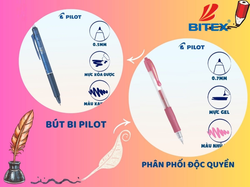 Tuyệt chiêu lựa chọn các loại bút bi Pilot chất lượng, bền, đẹp