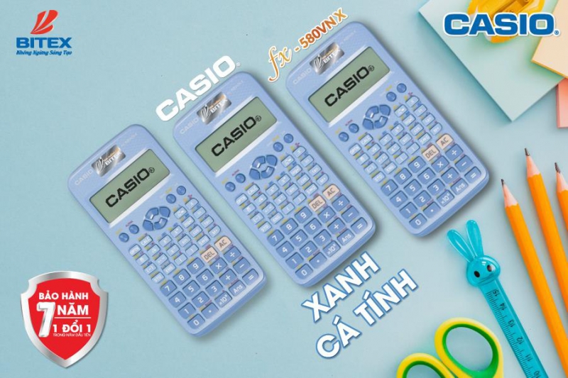 Casio fx-580VN X Sắc màu cùng bạn tự tin vượt vũ môn