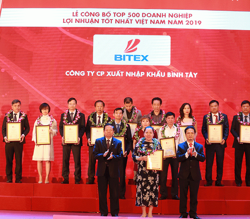 BITEX tăng thứ hạng trong Top 500 Doanh nghiệp lợi nhuận tốt nhất Việt Nam 2019