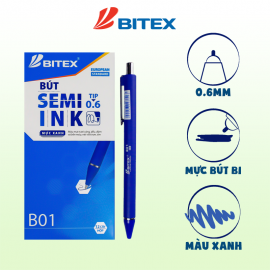 Bút Lông bi mực xanh B-B01 (0.6mm) (12 cây/hộp)