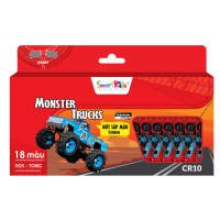 Sáp màu Monstertruck 18 màu - CR10 ( 18 màu/ hộp)