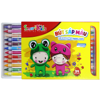 Sáp màu Frog & Cat khay nhựa (hộp 24 màu)