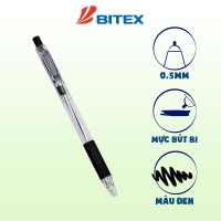 Bút bi Bitex B03 mực đen 0.5mm (12 cây/hộp)