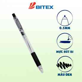 Bút bi Bitex B03 mực đen 0.5mm (12 cây/hộp)
