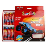 Sáp màu Monstertruck 12 màu - CR09 ( 12 màu/ hộp)