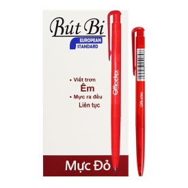 Bút bi mực đỏ OT-BP005RE (24 cây-hộp)
