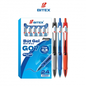Bút gel Bitex G07 mực xanh | đỏ | đen 0.5mm (24 cây|hộp)